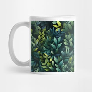 Green Leaves Pattern 12 Mug